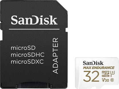Memorijska kartica microSDHC SanDisk MAX Endurance, 32Gb, Klasa 10 / UHS-1 U3, Sa adapterom SDSQQVR-032G-GN6IA