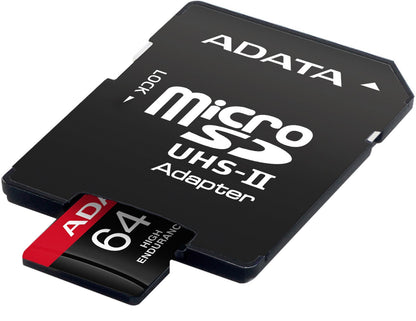 Card Memorie microSDXC Adata High Endurance, 64Gb, Klasa 10 / UHS-1 U3, Sa Adapterom AUSDX64GUI3V30SHA2-RA1