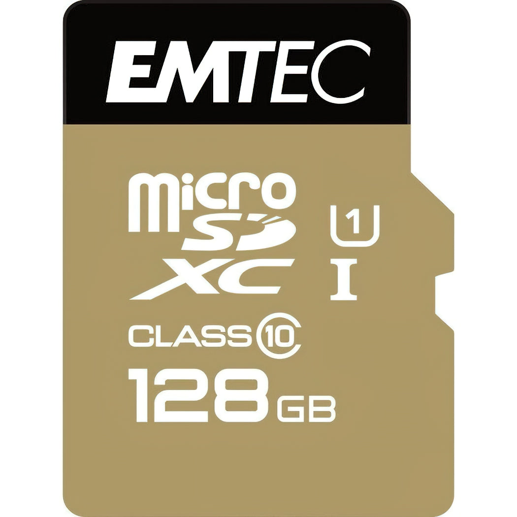 Memorijska kartica microSDXC Emtec Speedin Pro Android A1, 128Gb, Klasa 10 / UHS-1 U3, Sa Adapterom ECMSDM128GXE