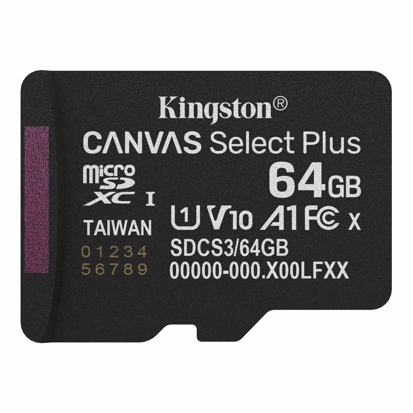 Memorijska kartica microSDXC Kingston Canvas Select Plus Android A1, 64Gb, Klasa 10 / UHS-1 U1 SDCS3/64GBSP