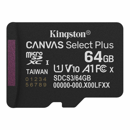 Memorijska kartica microSDXC Kingston Canvas Select Plus Android A1, 64Gb, Klasa 10 / UHS-1 U1 SDCS3/64GBSP