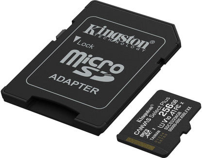 Memorijska kartica microSDXC Kingston Canvas Select Plus Android A1, 256Gb, Klasa 10 / UHS-1 U1, Sa adapterom SDCS3/256GB
