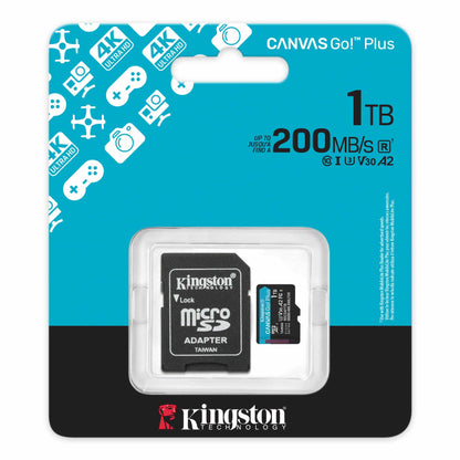 Memorijska kartica microSDXC Kingston Canvas Go Plus Android A2, 1TB, Klasa 10 / UHS-1 U3, Sa adapterom ‎SDCG4/1TB