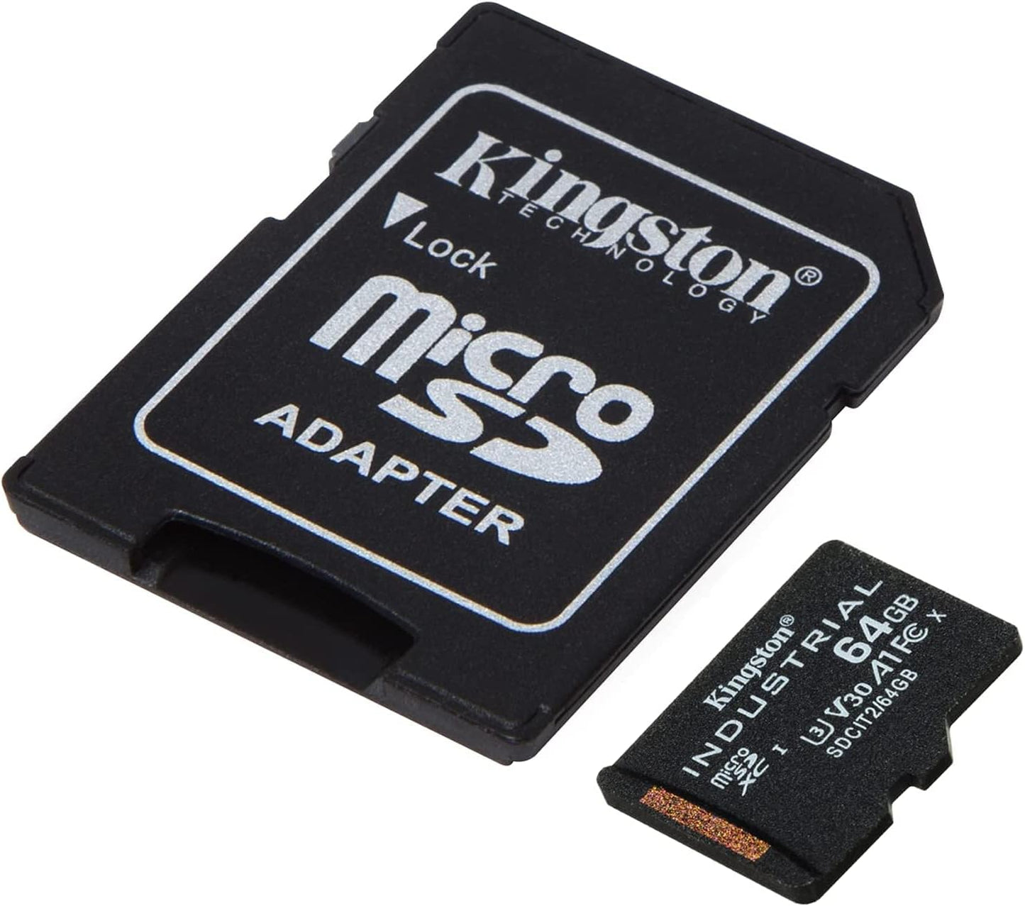 Memorijska kartica microSDXC Kingston Industrial, 64Gb, Klasa 10 / UHS-1 U3, Sa Adapterom SDCIT2/64GB