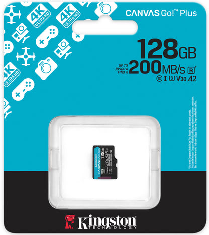Memorijska kartica microSDXC Kingston Canvas Go Plus Android A2, 128Gb, Klasa 10 / UHS-1 U3 SDCG4/128GBSP