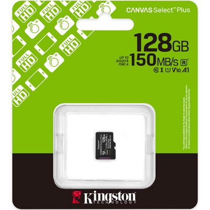 Memorijska kartica microSDXC Kingston Canvas Select Plus Android A1, 128Gb, Klasa 10 / UHS-1 U1 SDCS3/128GBSP
