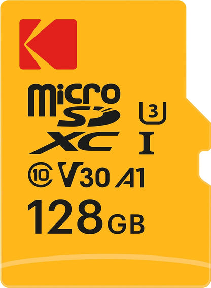 Memorijska kartica microSDXC Kodak Ultra Performance, 128Gb, Klasa 10 / UHS-1 U3, Sa adapterom EKMSDM128GXC10HPRK