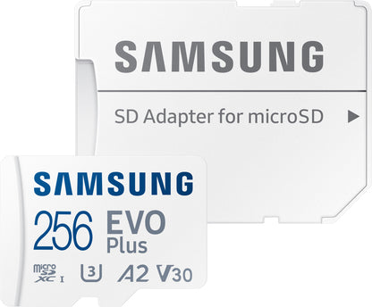 Memorijska kartica microSDXC Samsung Evo Plus, 256Gb, Klasa 10 / UHS-1 U3, Sa adapterom MB-MC256SA/EU