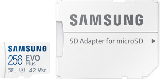 Memorijska kartica microSDXC Samsung Evo Plus, 256Gb, Klasa 10 / UHS-1 U3, Sa adapterom MB-MC256SA/EU