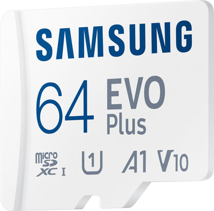 Memorijska kartica microSDXC Samsung Evo Plus, 64Gb, Klasa 10 / UHS-1 U3, s adapterom MB-MC64KA/EU