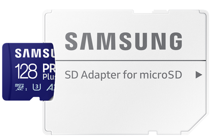 Memorijska kartica microSDXC Samsung PRO Plus, 128Gb, Klasa 10 / UHS-1 U3, Sa adapterom MB-MD128SA/EU