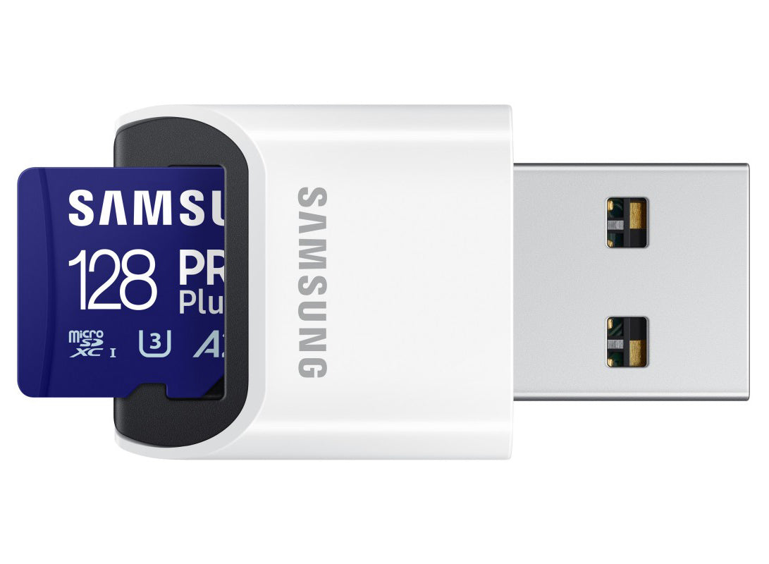 Memorijska kartica microSDXC Samsung PRO Plus, 128Gb, Klasa 10 / UHS-1 U3, sa čitačem kartica MB-MD128SB/WW