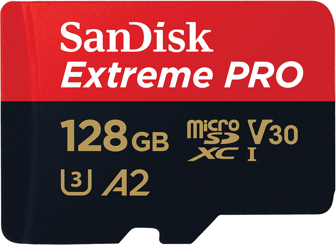 Memorijska kartica microSDXC SanDisk Extreme Pro, 128Gb, Klasa 10 / UHS-1 U3, Sa adapterom SDSQXCD-128G-GN6MA
