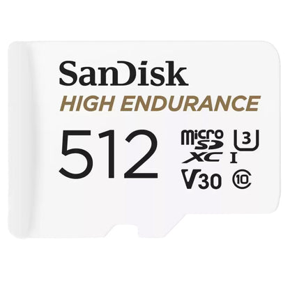 Memorijska kartica microSDXC SanDisk High Endurance, 512Gb, Klasa 10 / UHS-1 U3, Sa adapterom SDSQQNR-512G-GN6IA