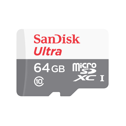 Memorijska kartica microSDXC SanDisk Ultra, 64Gb, Klasa 10, Sa adapterom SDSQUNR-064G-GN6TA