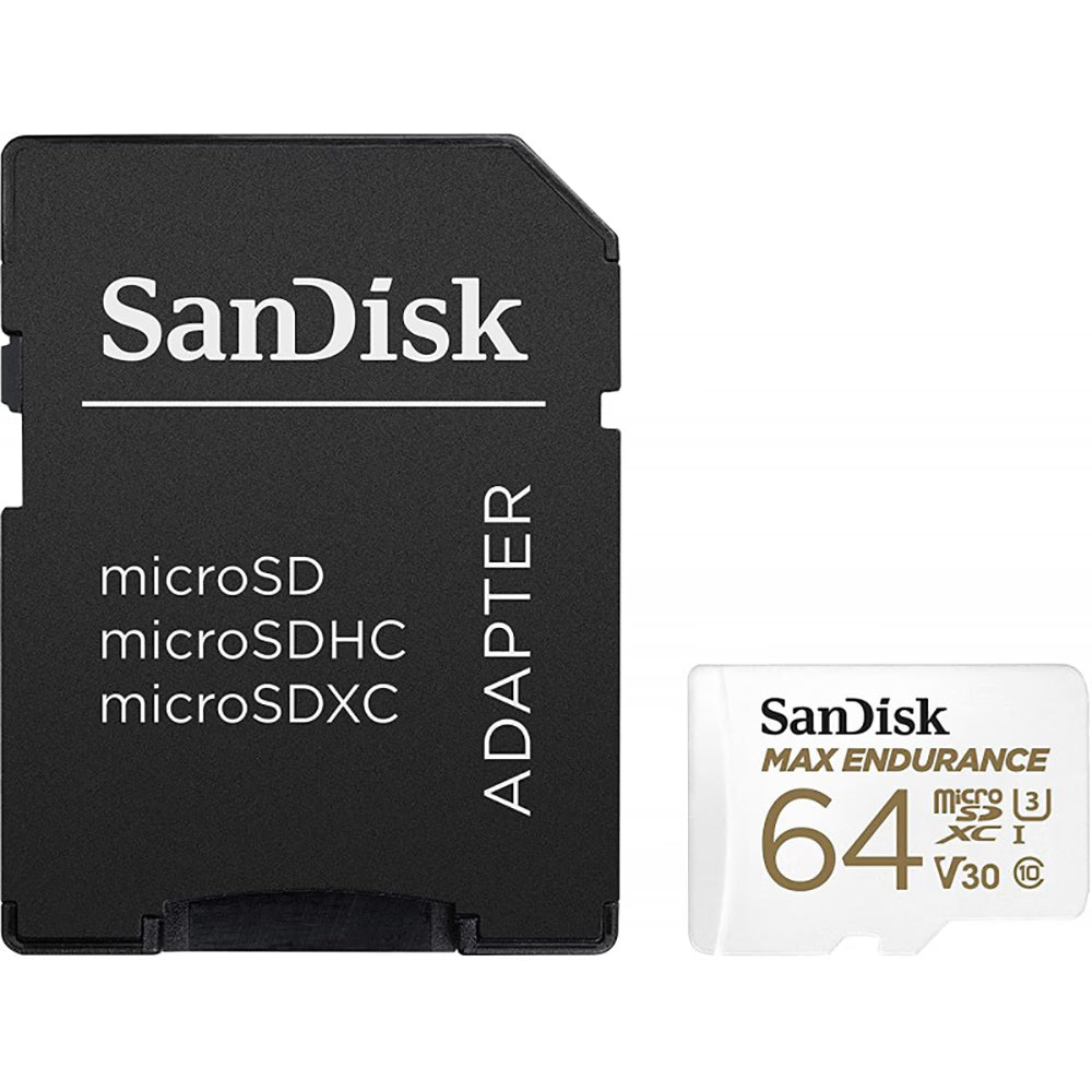 Memorijska kartica microSDXC SanDisk MAX Endurance, 64Gb, Klasa 10 / UHS-1 U3, Sa adapterom SDSQQVR-064G-GN6IA