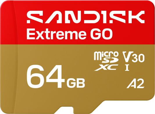Memorijska kartica microSDXC SanDisk Extreme GO Android A2, 64Gb, Klasa 10 / UHS-1 U1 SDSQXGN-064G-GN6MN