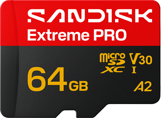 Memorijska kartica microSDXC SanDisk Extreme Pro A2, 64Gb, Klasa 10 / UHS-1 U3, Sa Adapterom SDSQXCU-064G-GS6MA