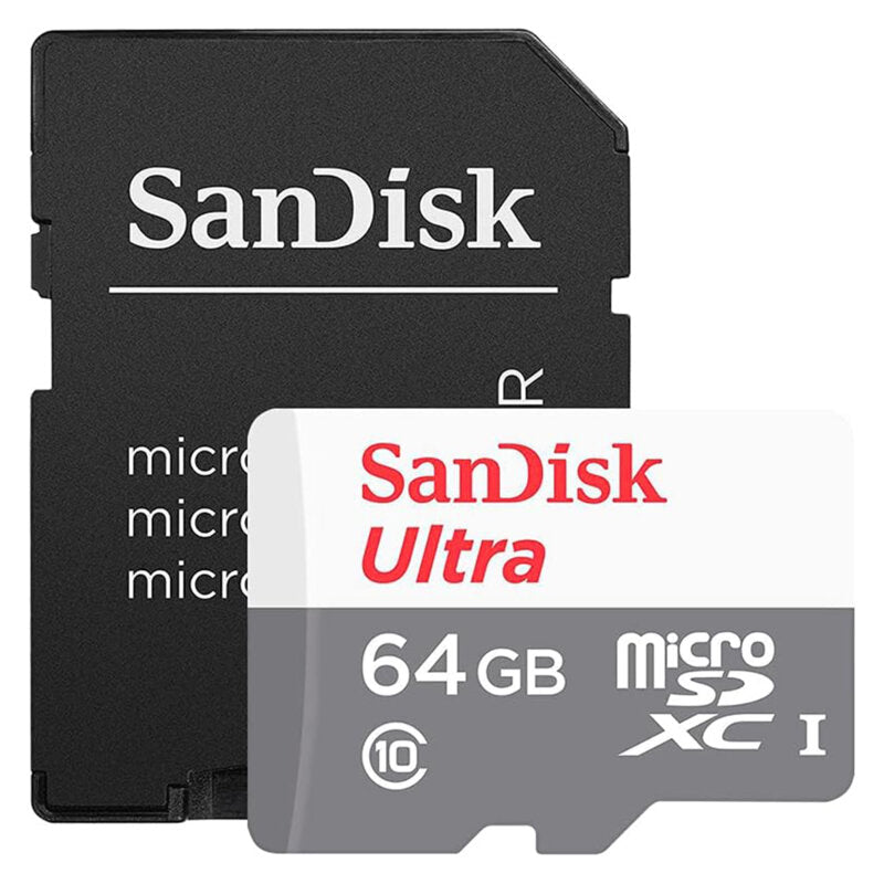 Memorijska kartica microSDXC SanDisk Ultra, 64Gb, Klasa 10, Sa adapterom SDSQUNR-064G-GN6TA