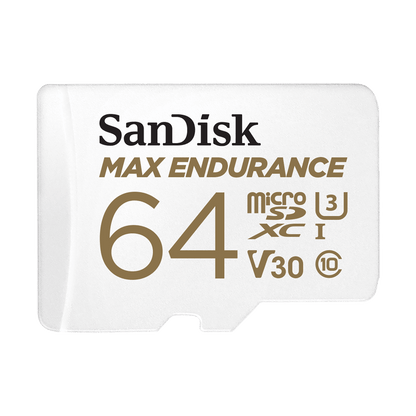 Memorijska kartica microSDXC SanDisk MAX Endurance, 64Gb, Klasa 10 / UHS-1 U3, Sa adapterom SDSQQVR-064G-GN6IA