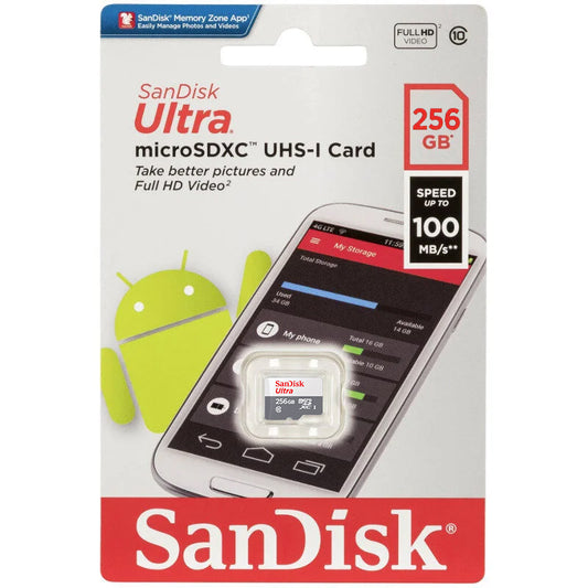 Memorijska kartica microSDXC SanDisk Ultra, 256Gb, Klasa 10 SDSQUNR-256G-GN3MN