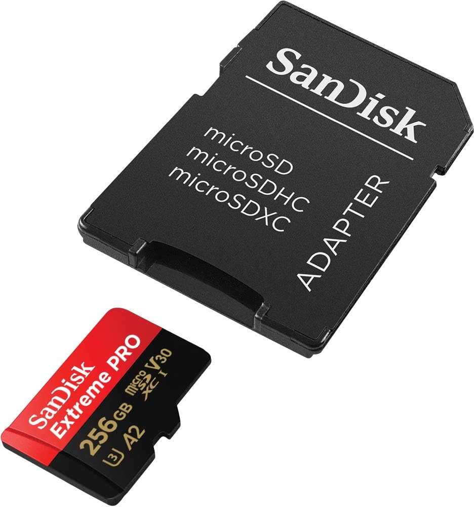 Memorijska kartica microSDXC SanDisk Extreme Pro, 256Gb, Klasa 10 / UHS-1 U3, Sa adapterom SDSQXCD-256G-GN6MA