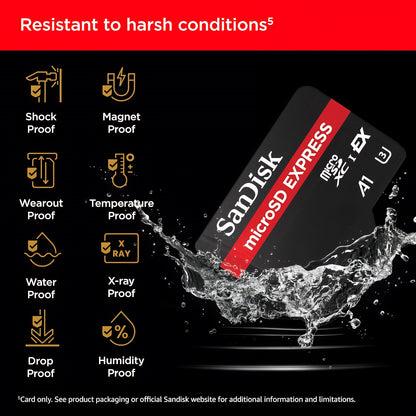 Memorijska kartica microSDXC SanDisk Express, 128Gb, Klasa 10 / UHS-1 U3 SDSQXFN-128G-GN4NN
