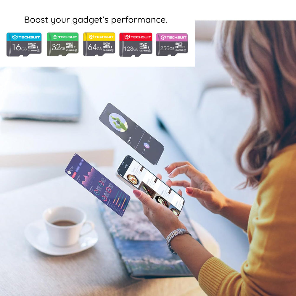 Memorijska kartica microSDXC Techsuit THCM26, 128Gb, Klasa 10, Sa Adapterom