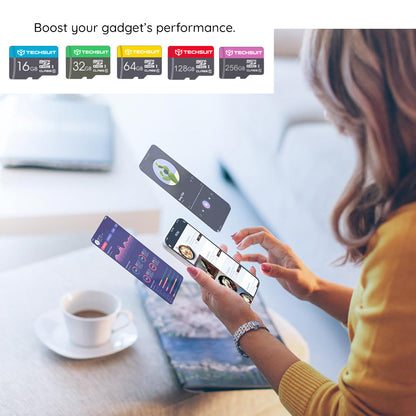 Memorijska kartica microSDXC Techsuit THCM26, 128Gb, Klasa 10, Sa Adapterom