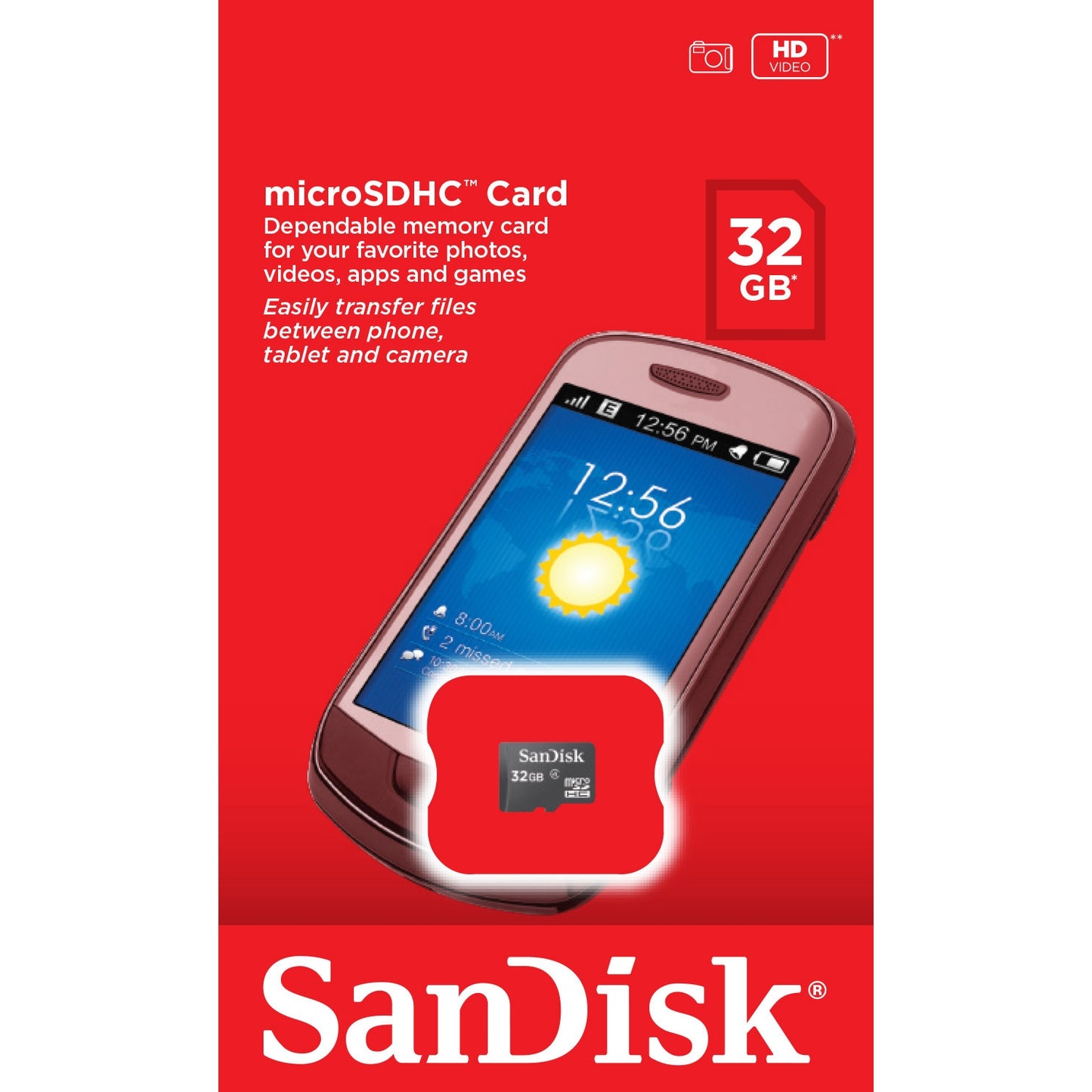 Memorijska kartica microSDHC SanDisk Ultra, 32Gb, Klasa 4