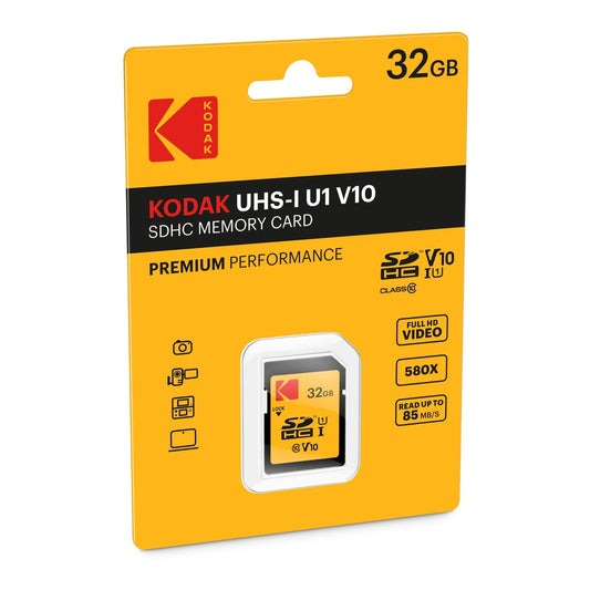 SDHC memorijska kartica Kodak Premium Performance, 32Gb, Klasa 10 / UHS-1 U1 EKMSD32GHC10K