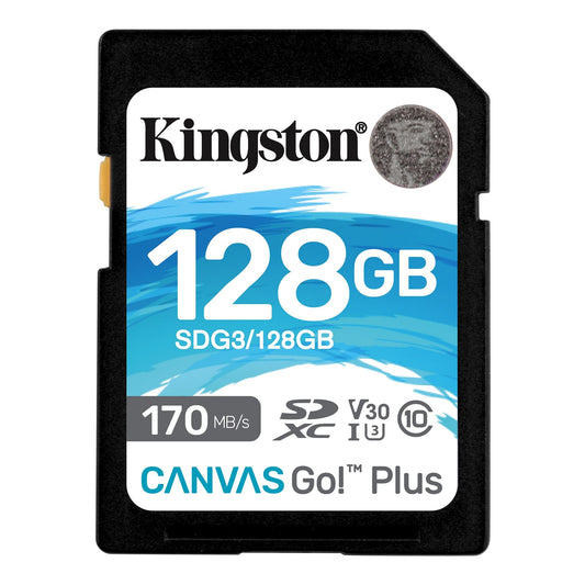 SDXC memorijska kartica Kingston Canvas Go Plus, 128Gb, Klasa 10 / UHS-1 U3 SDG3/128GB