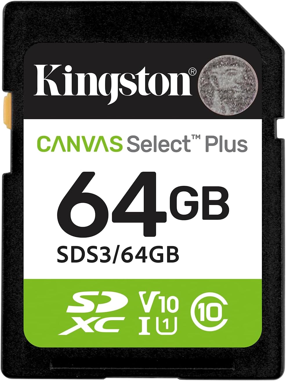 Memorijska kartica SDXC Kingston Canvas Select Plus, 64Gb, Klasa 10 / UHS-1 U1 SDS3/64GB