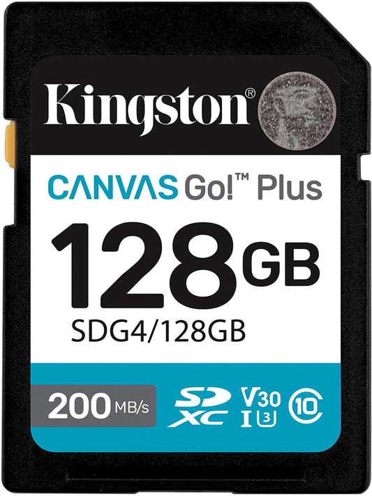 SDXC memorijska kartica Kingston Canvas Go Plus, 128Gb, Klasa 10 / UHS-1 U3 SDG4/128GB