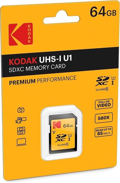 Kodak SDXC memorijska kartica, 64Gb, Klasa 10 / UHS-1 U1 EKMSD64GXC10K