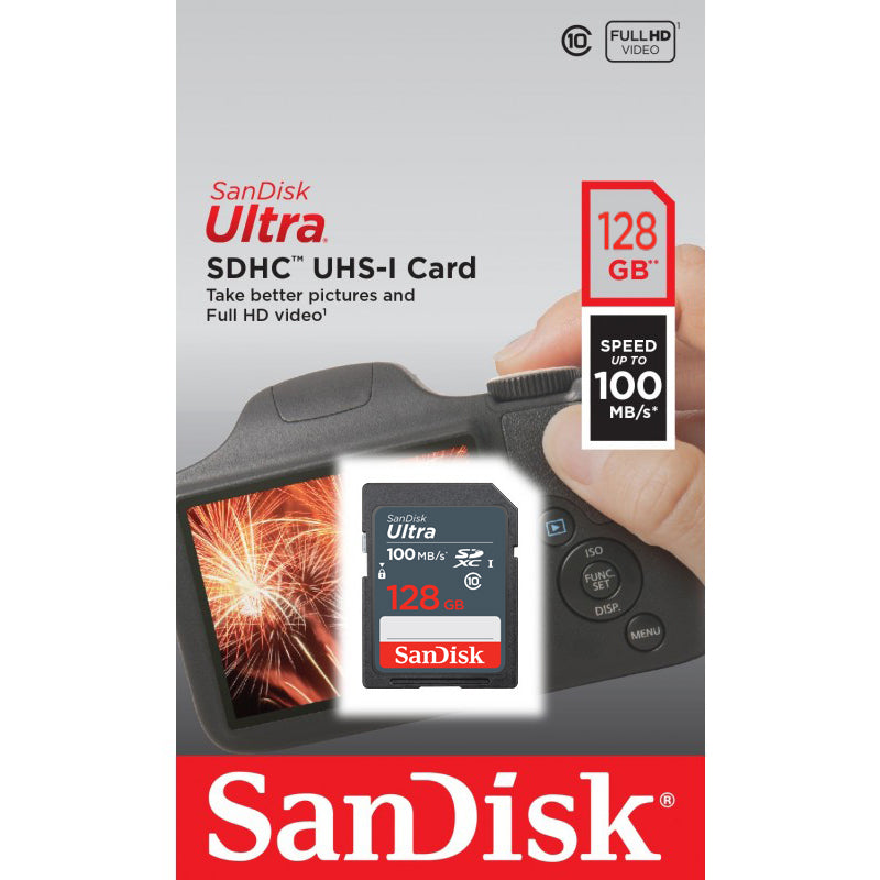 SDXC memorijska kartica SanDisk Ultra, 128Gb, Klasa 10 SDSDUNR-128G-GN3IN