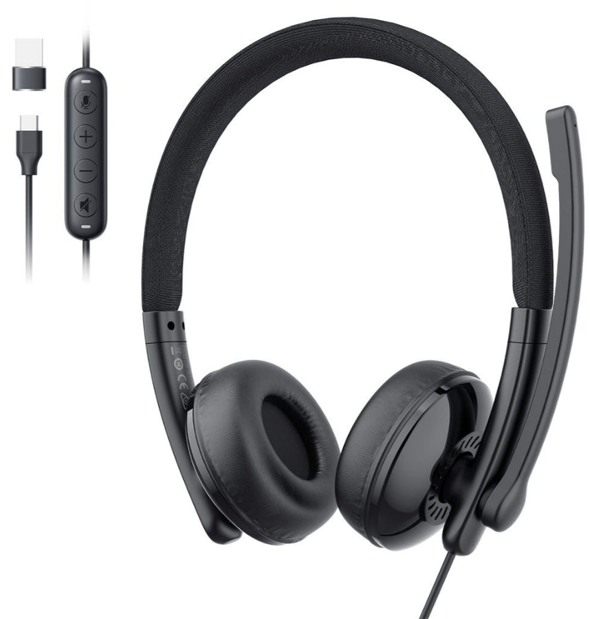 Slušalice Call Center USB-C / USB-A EMEET GeniusCall HS50, Crna