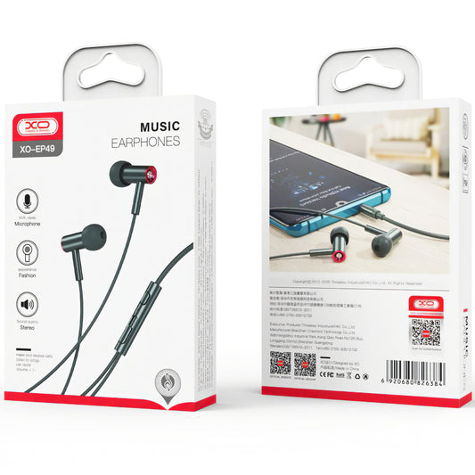 Handsfree 3.5mm XO Design EP49, Green 