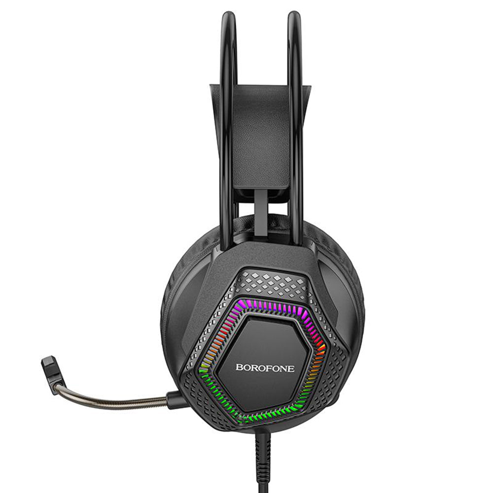 Gejming slušalice 3.5mm Borofone BO105 Thunder, RGB, 2m, Crne