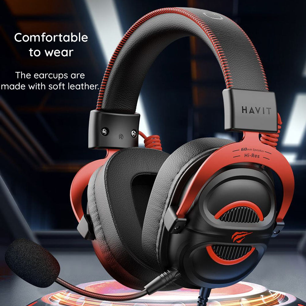 Slušalice za igranje 3.5mm HAVIT H2002E Pro, 2m, Crne