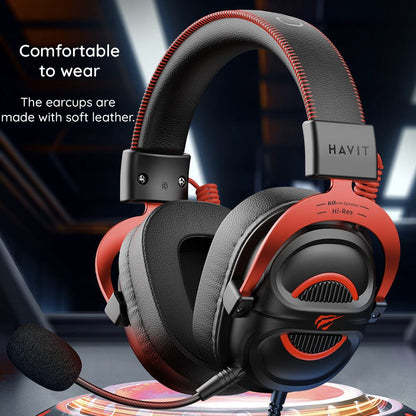 Slušalice za igranje 3.5mm HAVIT H2002E Pro, 2m, Crne