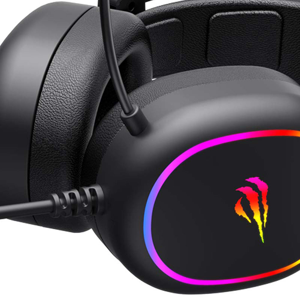 Gaming slušalice 3.5mm HAVIT H2016d, RGB, 2m, Crne