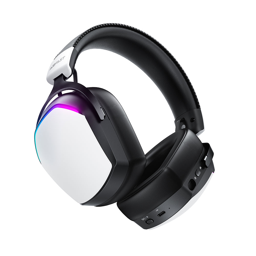 Slušalice za igranje Acefast H11, RGB, BT / Wi-Fi / Žičane, Bele