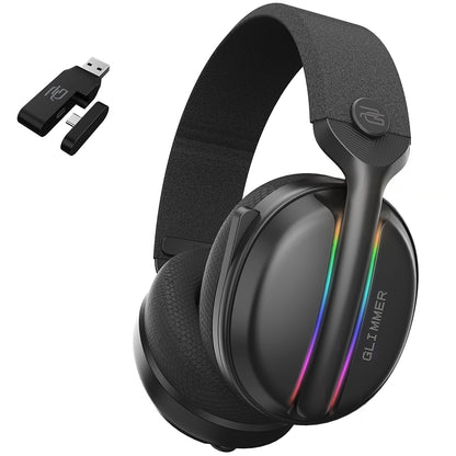 Slušalice za igranje Proove Glimmer, bežične, RGB, BT / Wi-Fi / sa kablom, crne WHGL00022001