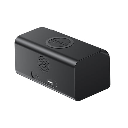 Digitalni sat HAVIT W3041 6u1 sa bežičnim punjenjem QI, Crni