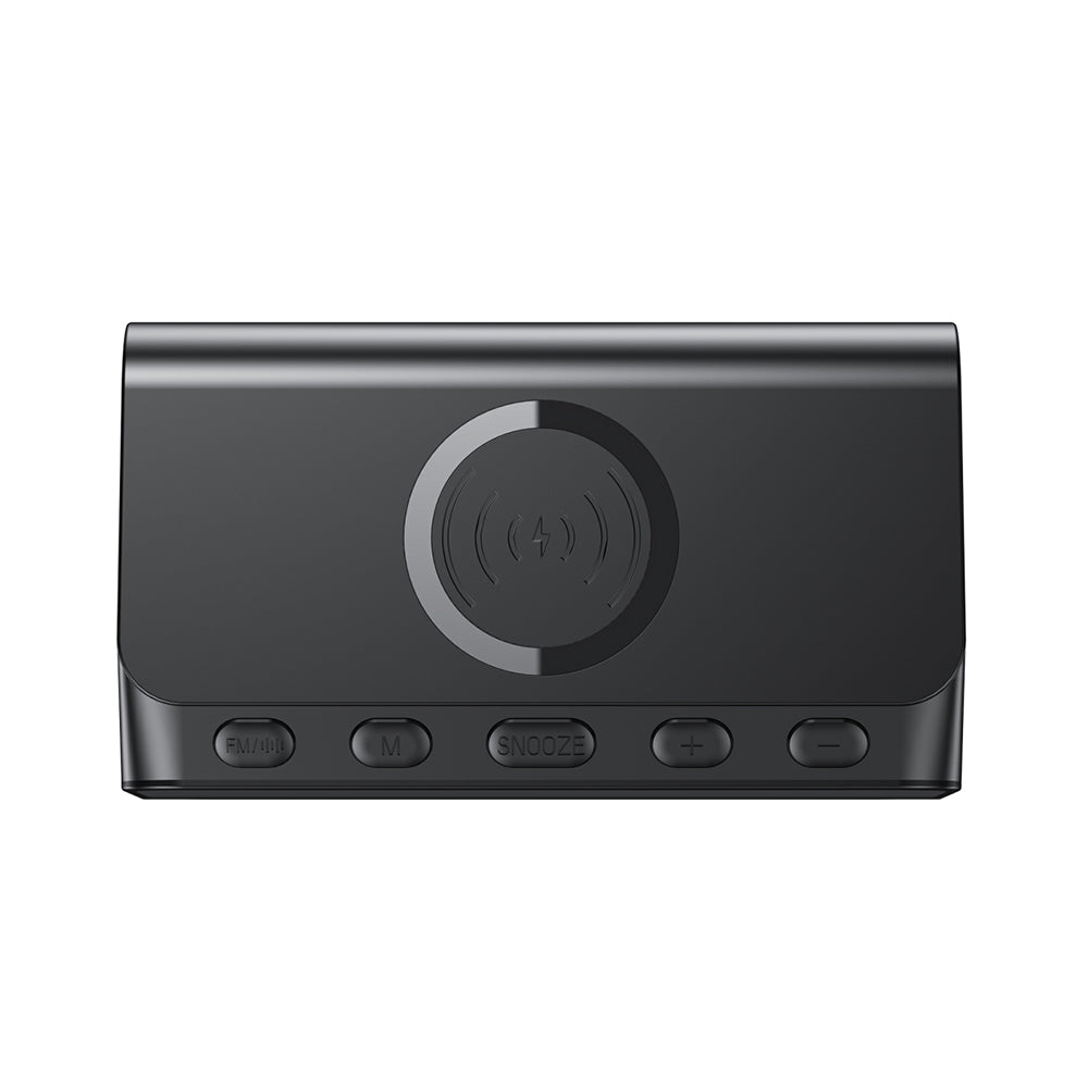 Digitalni sat HAVIT W3041 6u1 sa bežičnim punjenjem QI, Crni