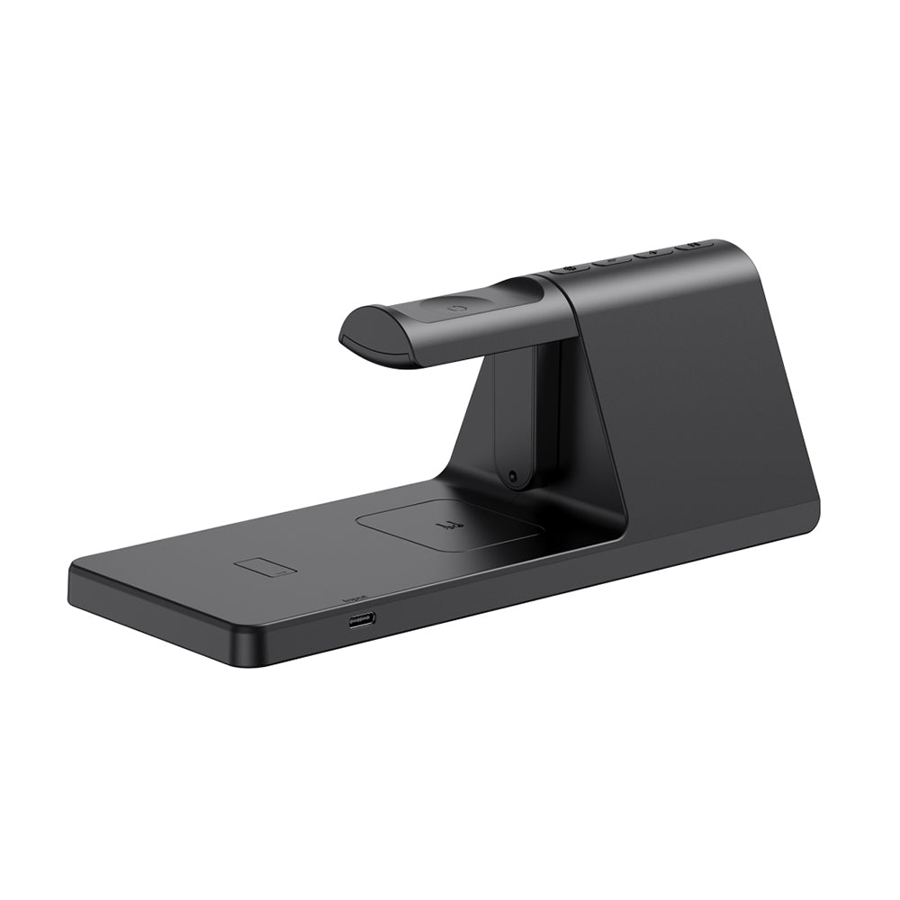 Digitalni sat HAVIT W3042 4u1 sa Bežičnim Punjenjem QI, Crni