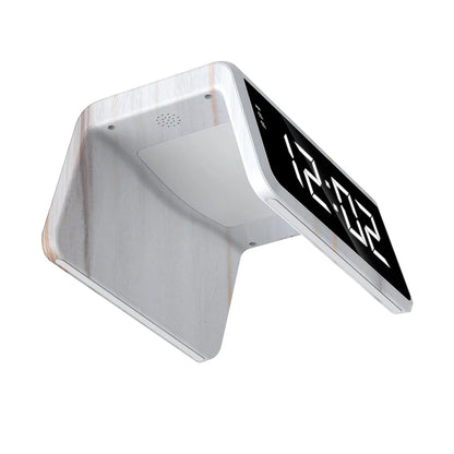 Digitalni sat HAVIT W320 sa bežičnim punjenjem QI, Beli