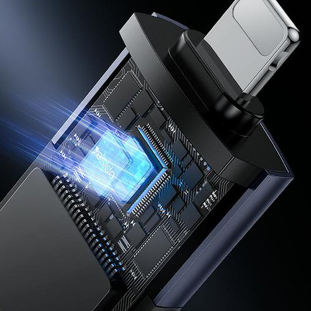 Čitač kartica Lightning Yesido GS38, microSD, Sivi