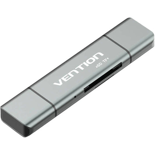 USB / USB-C / microUSB čitač kartica Vention, SD - microSD, Siva CCJH0